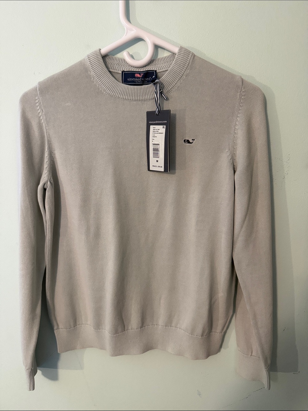 Vineyard Vines Boys light Gray Crewneck Sweater Medium